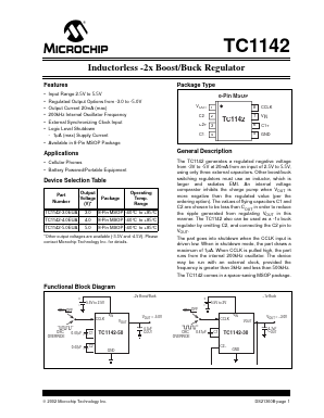TC1142 Datasheet PDF Microchip Technology