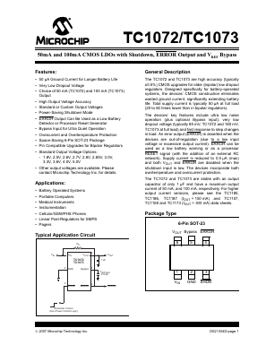 TC1072 Datasheet PDF Microchip Technology