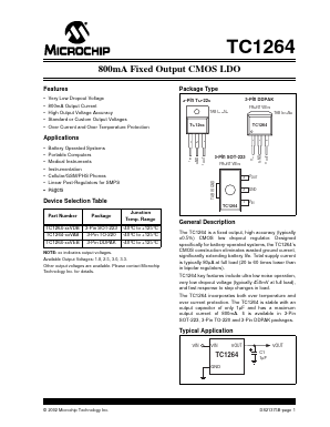 TC1264 Datasheet PDF Microchip Technology