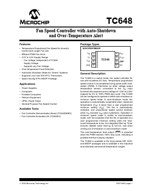 TC648 Datasheet PDF Microchip Technology