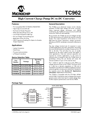 TC962MJA Datasheet PDF Microchip Technology