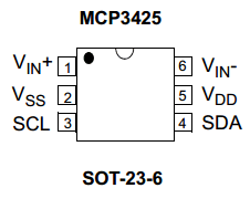 MCP3425 Datasheet PDF Microchip Technology