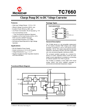 TC7660IOA Datasheet PDF Microchip Technology