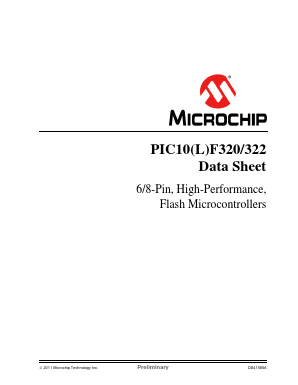 PIC10F320 Datasheet PDF Microchip Technology