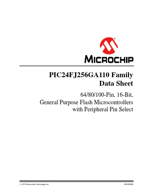 PIC24FJ256GA110 Datasheet PDF Microchip Technology