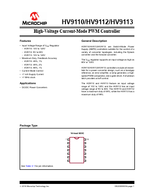 HV9110 Datasheet PDF Microchip Technology