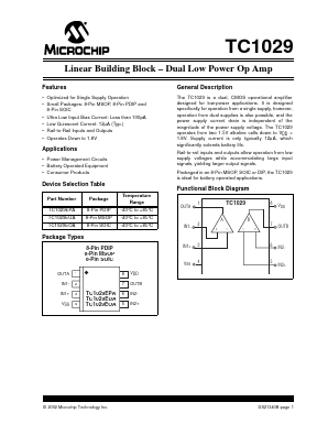 TC1029 Datasheet PDF Microchip Technology