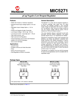 MIC5271-3.0YM5-TR Datasheet PDF Microchip Technology