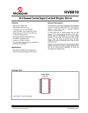 HV6810 Datasheet PDF Microchip Technology