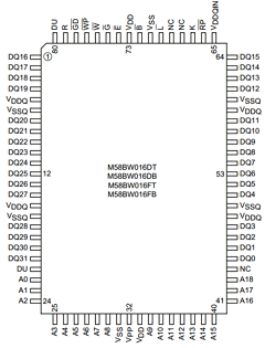 M58BW016DB8ZA3F Datasheet PDF Micron Technology