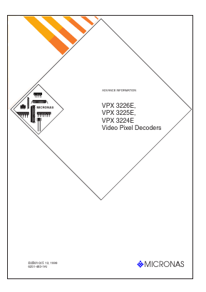 VPX3224E Datasheet PDF Micronas