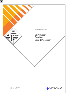 BSP3505D Datasheet PDF Micronas