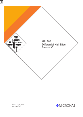 HAL300SO Datasheet PDF Micronas