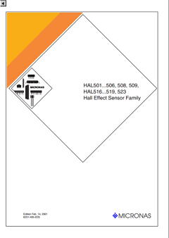 HAL502SF-E Datasheet PDF Micronas