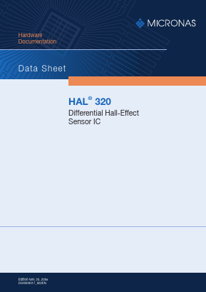 HAL320SF-A Datasheet PDF Micronas