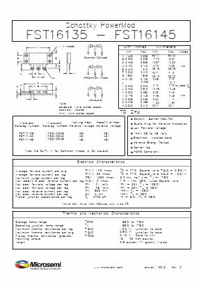 160CMQ035 Datasheet PDF Microsemi Corporation