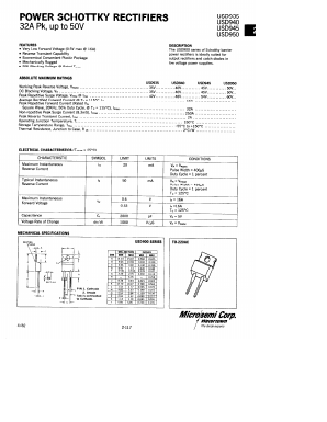 USD945 Datasheet PDF Microsemi Corporation