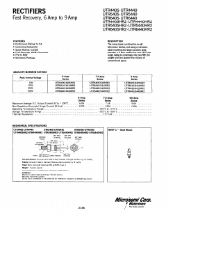 UTR4410 Datasheet PDF Microsemi Corporation