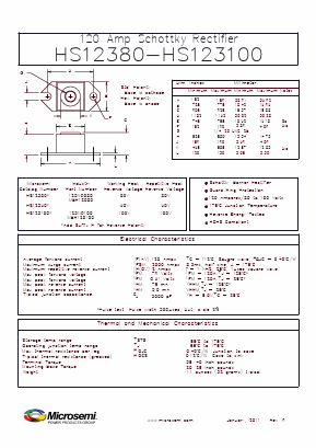 123NQ080 Datasheet PDF Microsemi Corporation