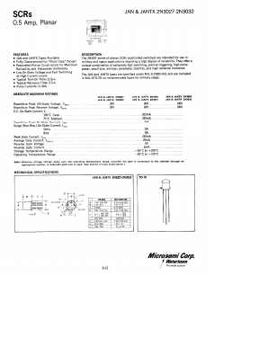 2N3032 Datasheet PDF Microsemi Corporation