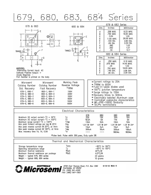 680-4 Datasheet PDF Microsemi Corporation