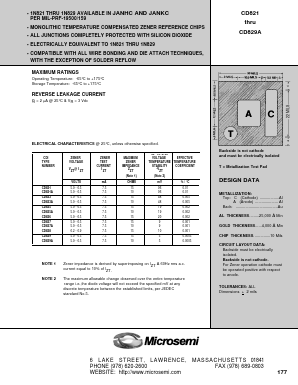 CD826 Datasheet PDF Microsemi Corporation