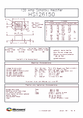 129NQ150 Datasheet PDF Microsemi Corporation