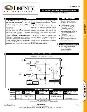 LX8630-00CDD Datasheet PDF Microsemi Corporation