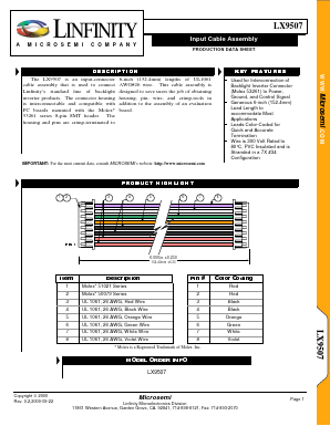 LX9507 Datasheet PDF Microsemi Corporation