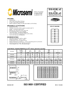 S16-4148 Datasheet PDF Microsemi Corporation