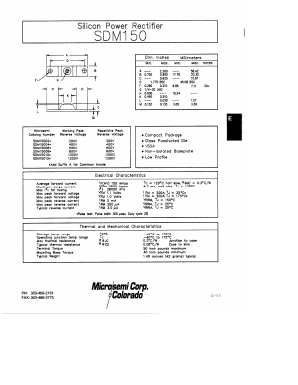 SDM15002A Datasheet PDF Microsemi Corporation
