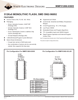 WMF512K8-150CM5 Datasheet PDF Microsemi Corporation