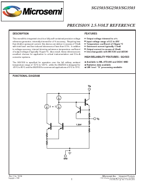 SG3503Y Datasheet PDF Microsemi Corporation