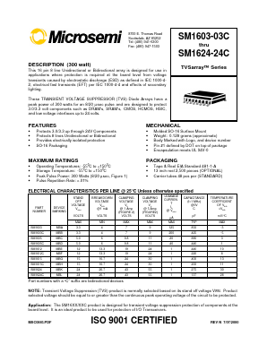 SM1612C Datasheet PDF Microsemi Corporation