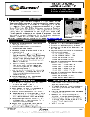 SMCG6.5A Datasheet PDF Microsemi Corporation
