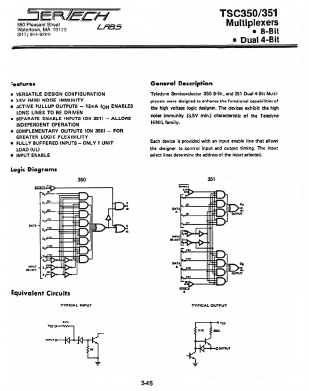TSC350 Datasheet PDF Microsemi Corporation