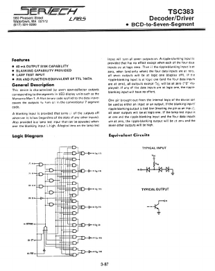 TSC383 Datasheet PDF Microsemi Corporation