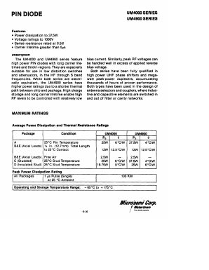 UM4901 Datasheet PDF Microsemi Corporation