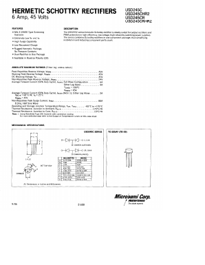 USD245CHR2 Datasheet PDF Microsemi Corporation