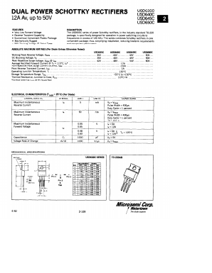 USD635C Datasheet PDF Microsemi Corporation
