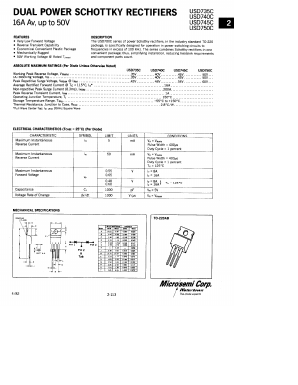 USD745C Datasheet PDF Microsemi Corporation