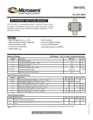 VRF157FL Datasheet PDF Microsemi Corporation