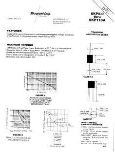 5KP50C Datasheet PDF Microsemi Corporation