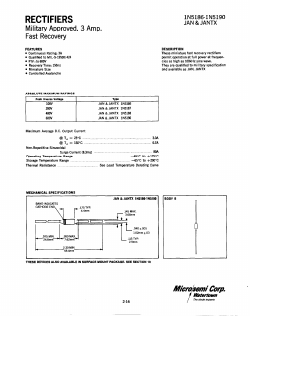 1N5186 Datasheet PDF Microsemi Corporation