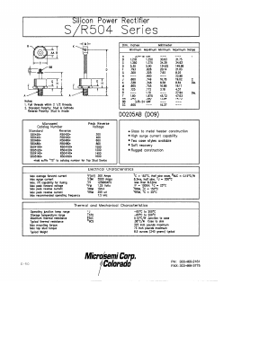 S504160 Datasheet PDF Microsemi Corporation