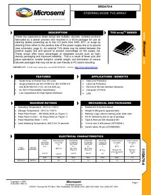 SRDA70-4 Datasheet PDF Microsemi Corporation