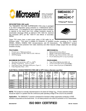 SMDA03C-7 Datasheet PDF Microsemi Corporation
