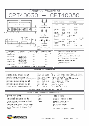 CPT40030 Datasheet PDF Microsemi Corporation