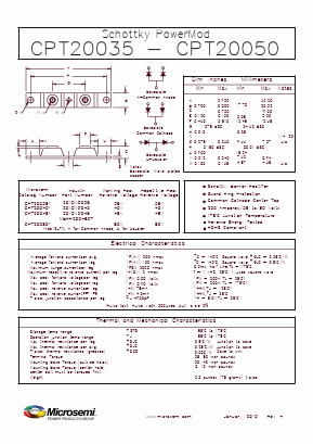 CPT20050 Datasheet PDF Microsemi Corporation