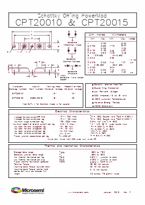 CPT20015 Datasheet PDF Microsemi Corporation